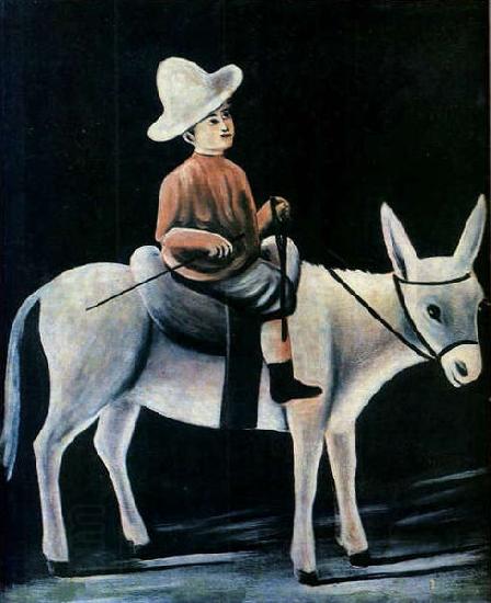 Niko Pirosmani A Little Boy Riding a Donkey